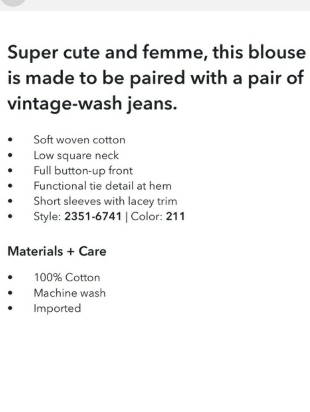 American Eagle Short Sleeve Button Up Gingham Top - Picture 7 of 8